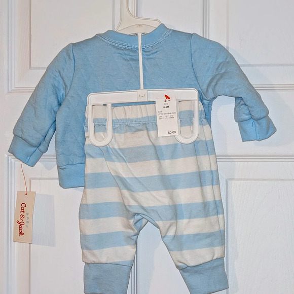Baby 'Happy Together' Graphic Top & Bottom Set - Cat & Jack™ Blue 3-6 0-3 NEW - Picture 5 of 10